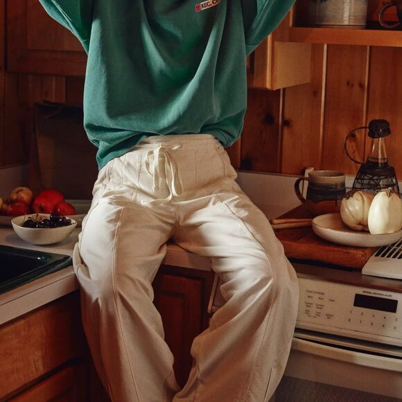 Daily Practice by Anthropologie Jessie Panel Wide-Leg Trousers, Comfy Pants - Picture 3 of 9